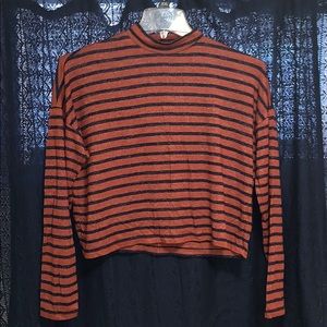 Forever21 striped mock neck